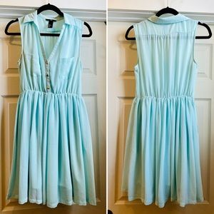 H&M Mint Fit & Flare Dress